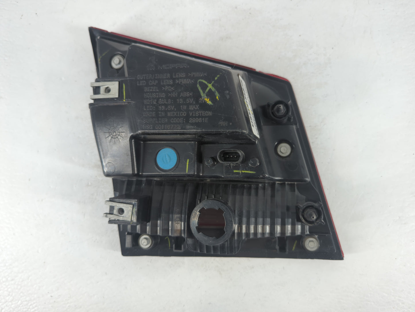 2016 Dodge Journey Tail Light Assembly Driver Left OEM P/N:68078516AE Fits OEM Used Auto Parts - Oemusedautoparts1.com
