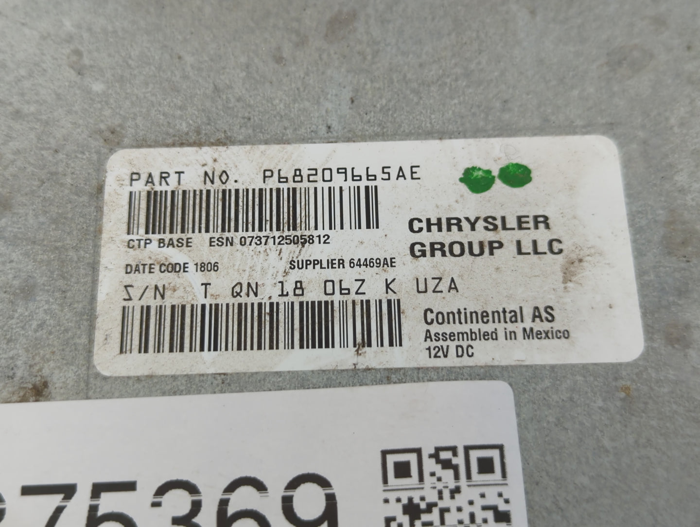 2016 Dodge Journey Radio AM FM Cd Player Receiver Replacement P/N:P68209665AE Fits OEM Used Auto Parts - Oemusedautoparts1.c