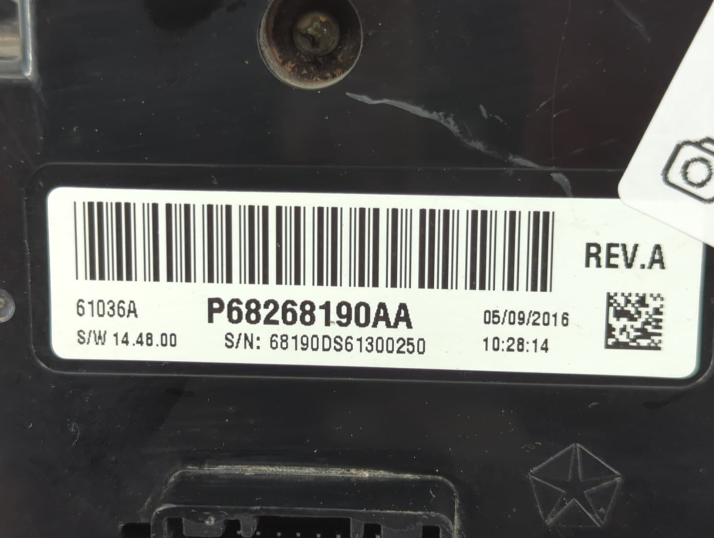 2016 Dodge Ram 1500 Climate Control Module Temperature AC/Heater Replacement P/N:P68268190AA Fits OEM Used Auto Parts - Oemu