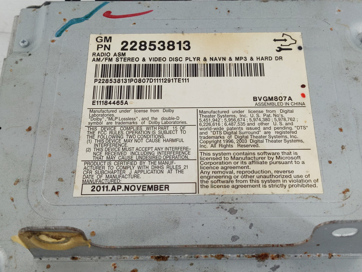 2016 Dodge Ram 1500 Radio AM FM Cd Player Receiver Replacement P/N:22853813 OEM Used Auto Parts - Oemusedautoparts1.com