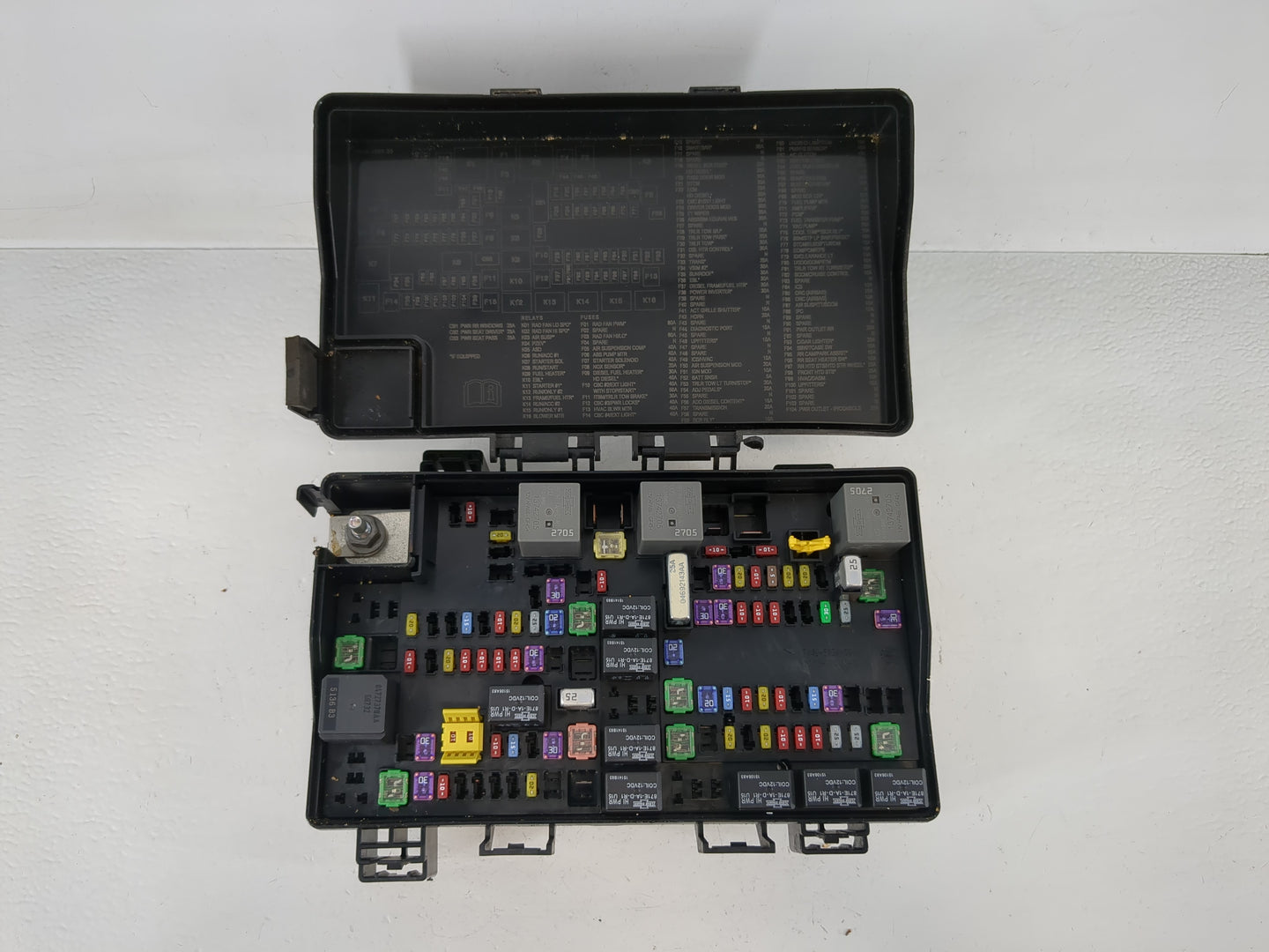 2016 Dodge Ram 1500 Fusebox Fuse Box Panel Relay Module P/N:P68258527AA Fits OEM Used Auto Parts - Oemusedautoparts1.com