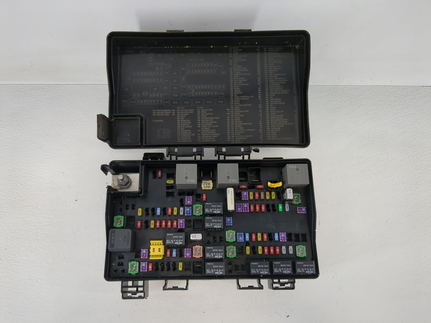 2016 Dodge Ram 1500 Fusebox Fuse Box Panel Relay Module P/N:P68258527AA Fits OEM Used Auto Parts - Oemusedautoparts1.com