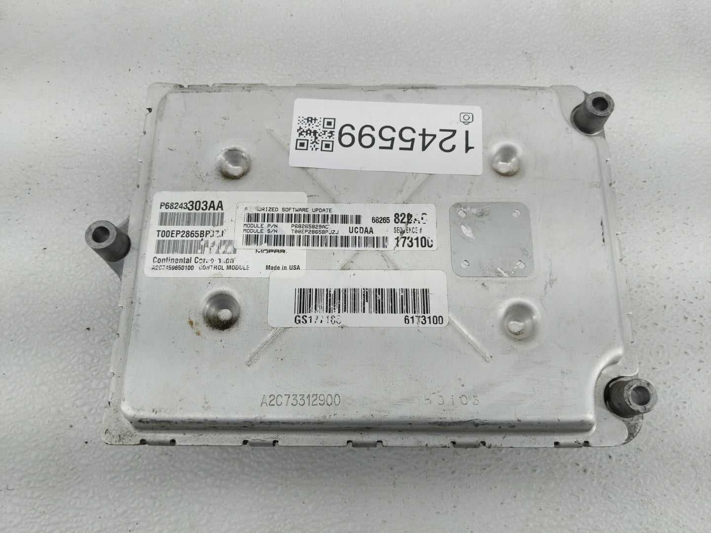 2016 Dodge Ram 1500 PCM Engine Control Computer ECU ECM PCU OEM P/N:P68243303AA Fits Fits 2017 2018 2019 2020 OEM Used Auto 