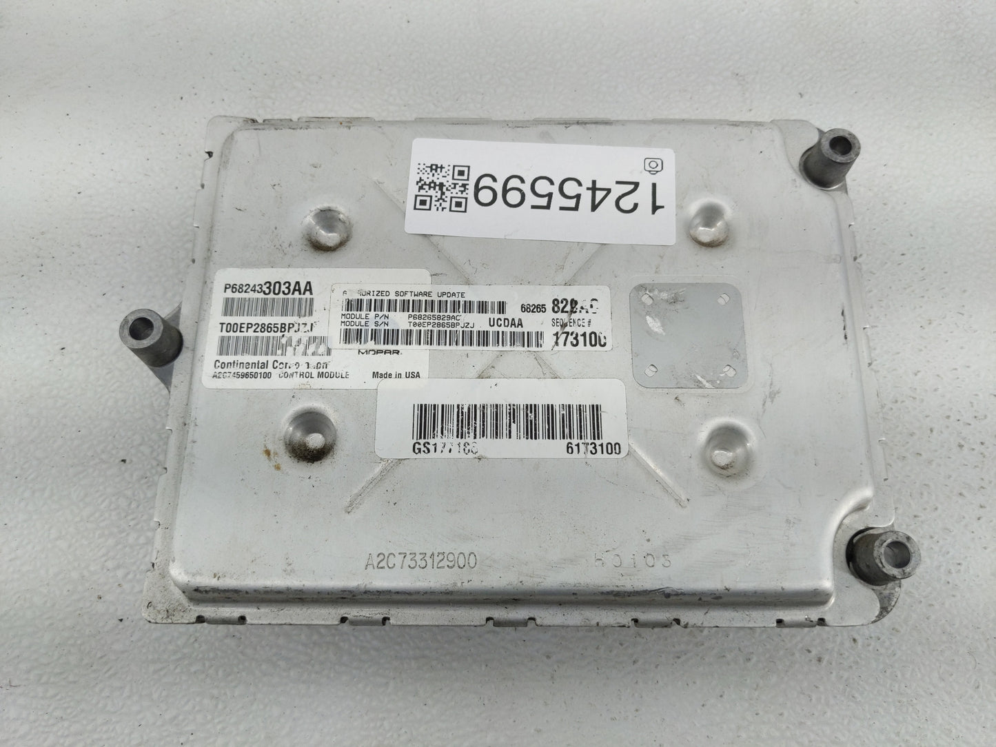 2016 Dodge Ram 1500 PCM Engine Control Computer ECU ECM PCU OEM P/N:P68243303AA Fits Fits 2017 2018 2019 2020 OEM Used Auto 