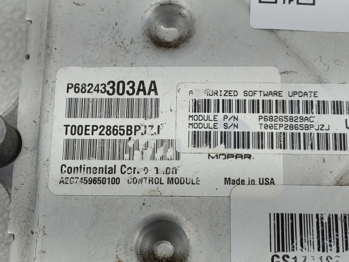 2016 Dodge Ram 1500 PCM Engine Control Computer ECU ECM PCU OEM P/N:P68243303AA Fits Fits 2017 2018 2019 2020 OEM Used Auto 