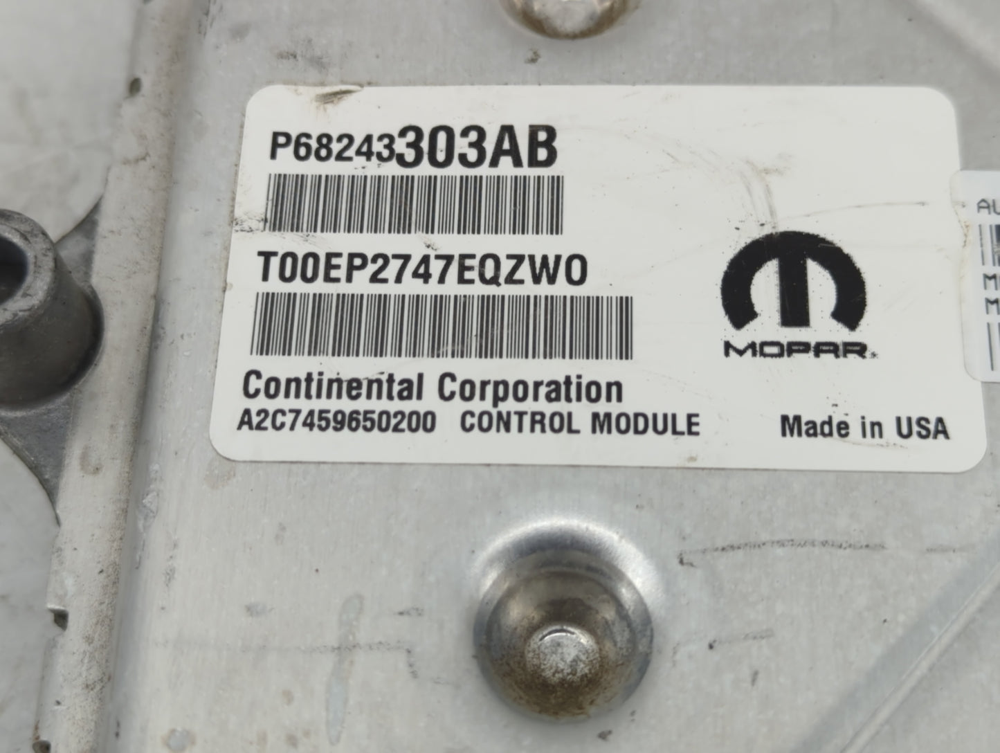2016 Dodge Ram 1500 PCM Engine Control Computer ECU ECM PCU OEM P/N:68243303AB Fits Fits 2014 2015 2017 2018 OEM Used Auto P