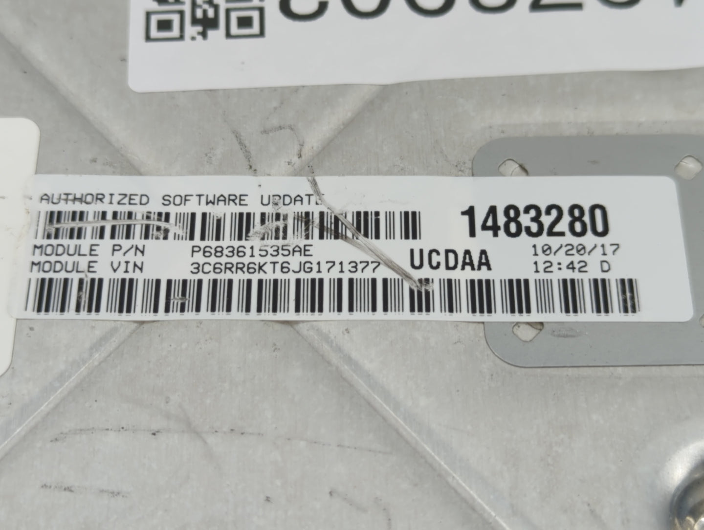 2016 Dodge Ram 1500 PCM Engine Control Computer ECU ECM PCU OEM P/N:68243303AB Fits Fits 2014 2015 2017 2018 OEM Used Auto P
