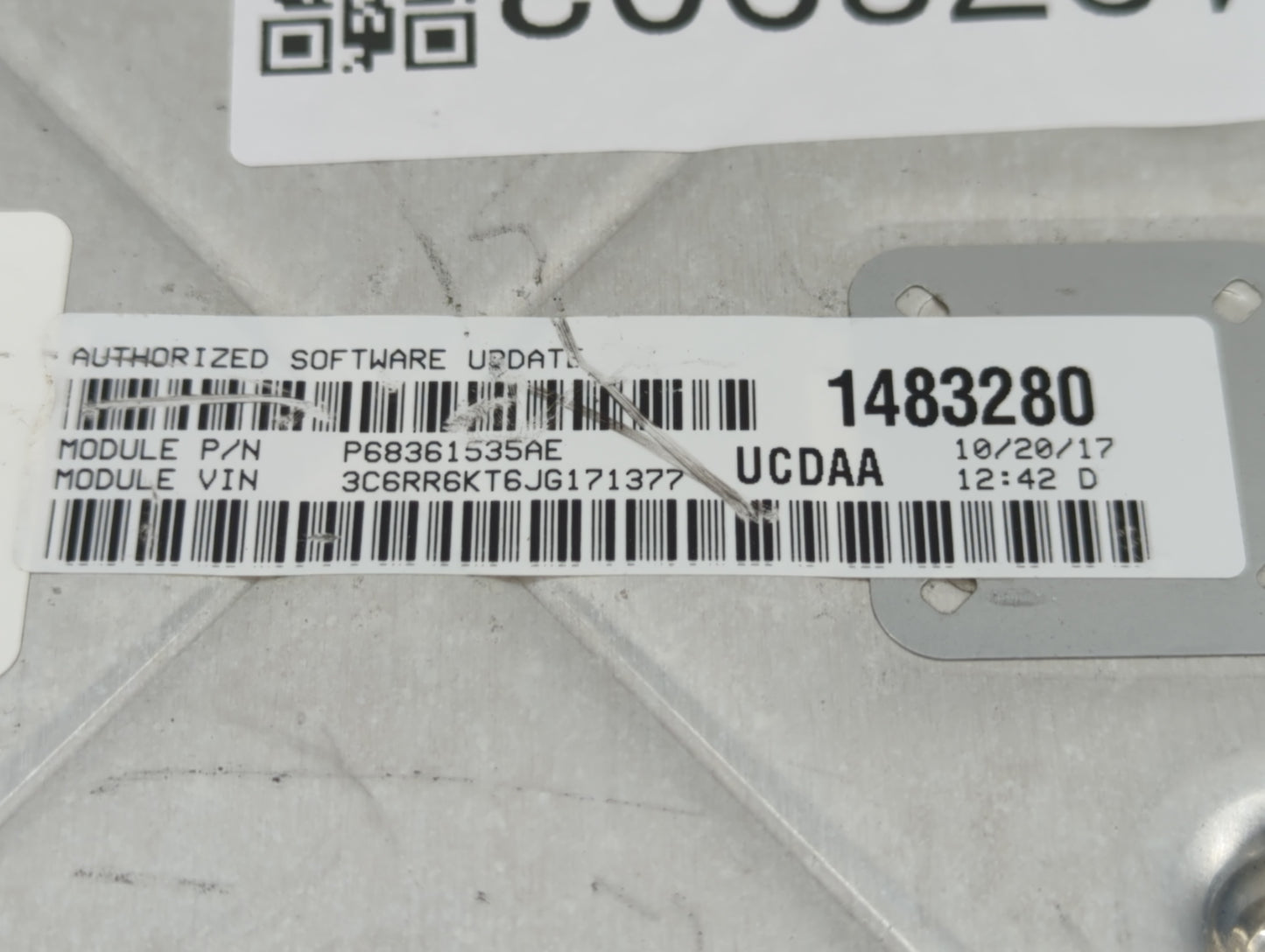 2016 Dodge Ram 1500 PCM Engine Control Computer ECU ECM PCU OEM P/N:68243303AB Fits Fits 2014 2015 2017 2018 OEM Used Auto P