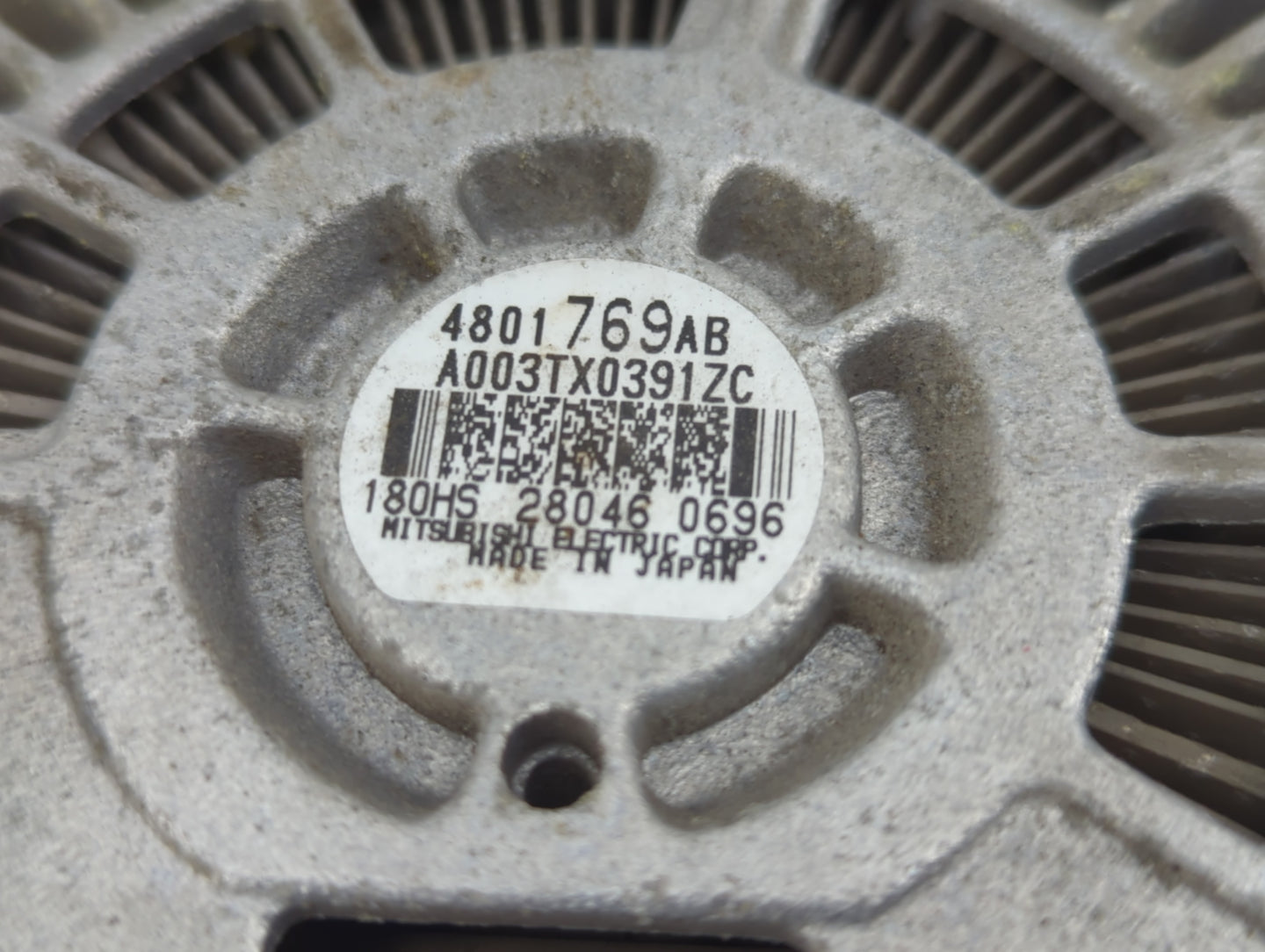 2016 Dodge Ram 1500 Alternator Replacement Generator Charging Assembly Engine OEM P/N:A003TX0391ZC 4801769AB Fits OEM Used A