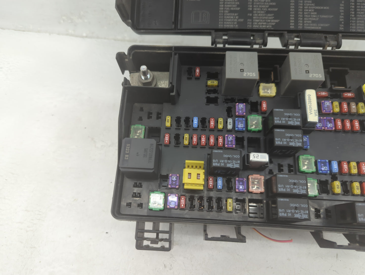 2016 Dodge Ram 1500 Fusebox Fuse Box Panel Relay Module P/N:7140-1980-30 Fits OEM Used Auto Parts - Oemusedautoparts1.com