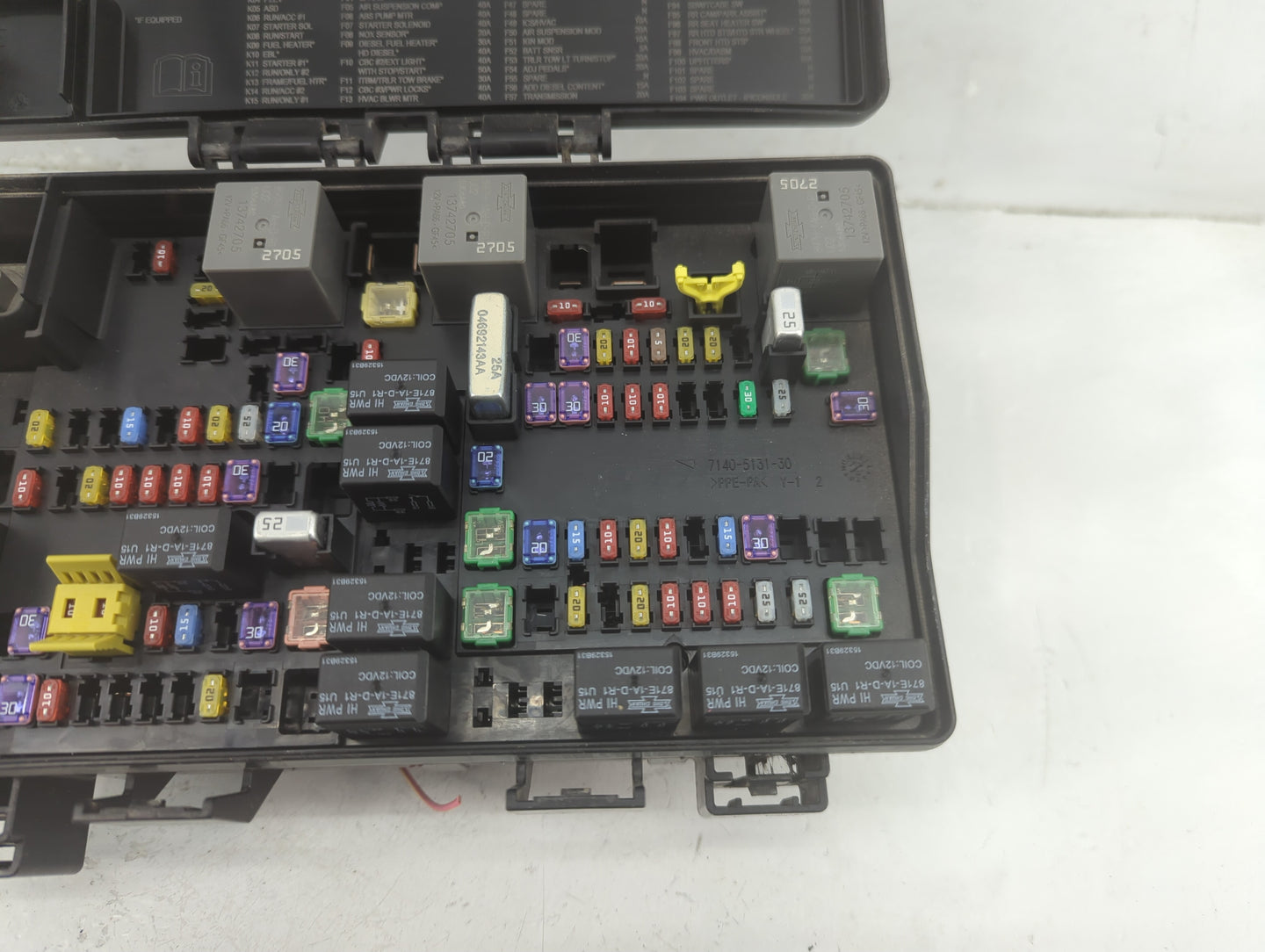 2016 Dodge Ram 1500 Fusebox Fuse Box Panel Relay Module P/N:7140-1980-30 Fits OEM Used Auto Parts - Oemusedautoparts1.com
