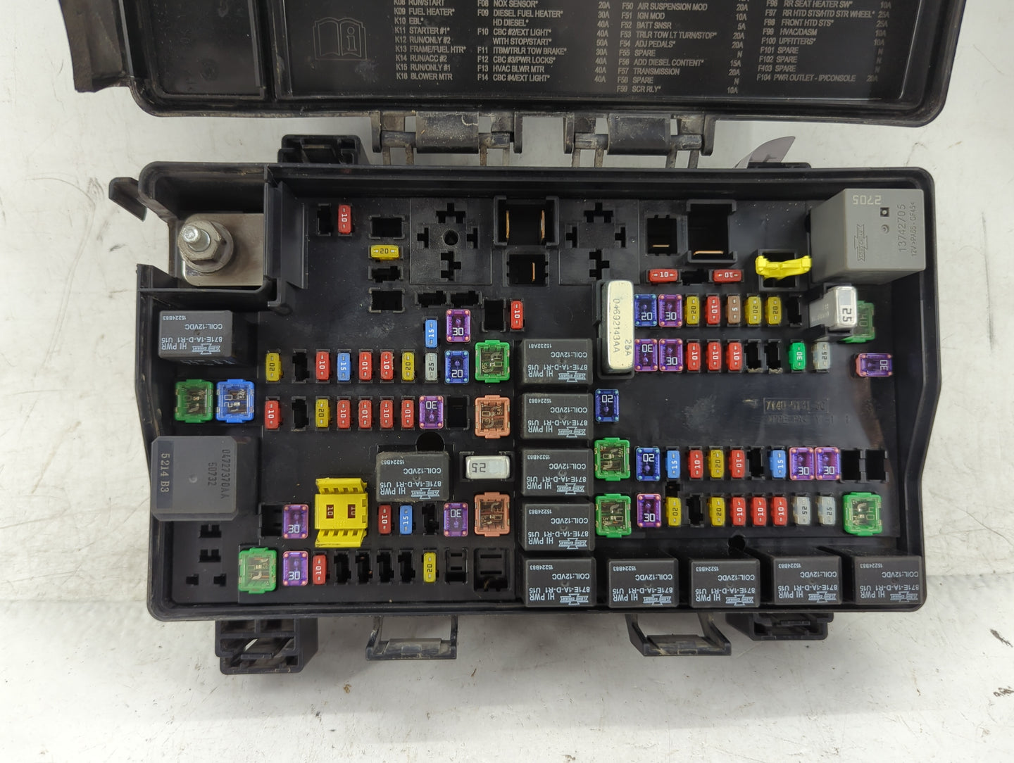 2016 Dodge Ram 1500 Fusebox Fuse Box Panel Relay Module P/N:7140-5131-30 Fits OEM Used Auto Parts - Oemusedautoparts1.com