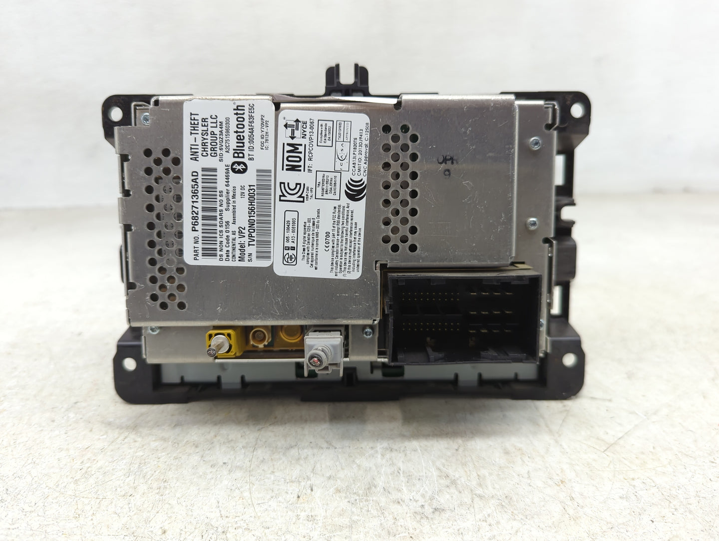 2016 Dodge Ram 1500 Radio AM FM Cd Player Receiver Replacement P/N:68271365AD Fits Fits 2015 OEM Used Auto Parts - Oemusedau