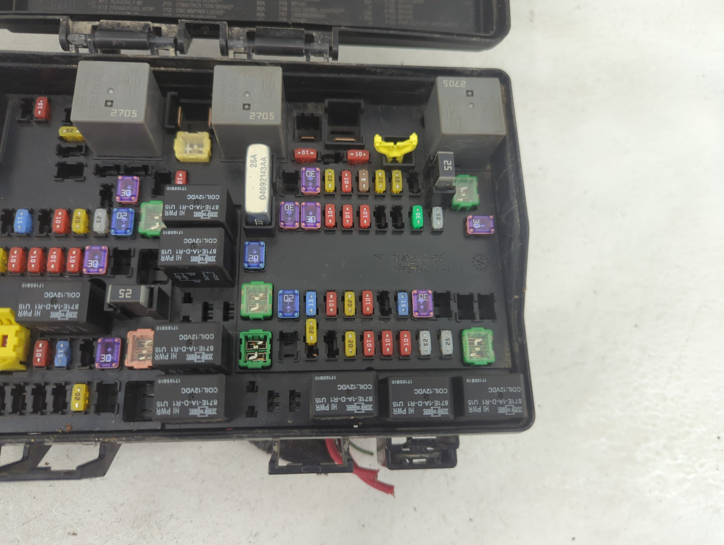 2016 Dodge Ram 1500 Fusebox Fuse Box Panel Relay Module P/N:7140-1980-30 Fits OEM Used Auto Parts - Oemusedautoparts1.com