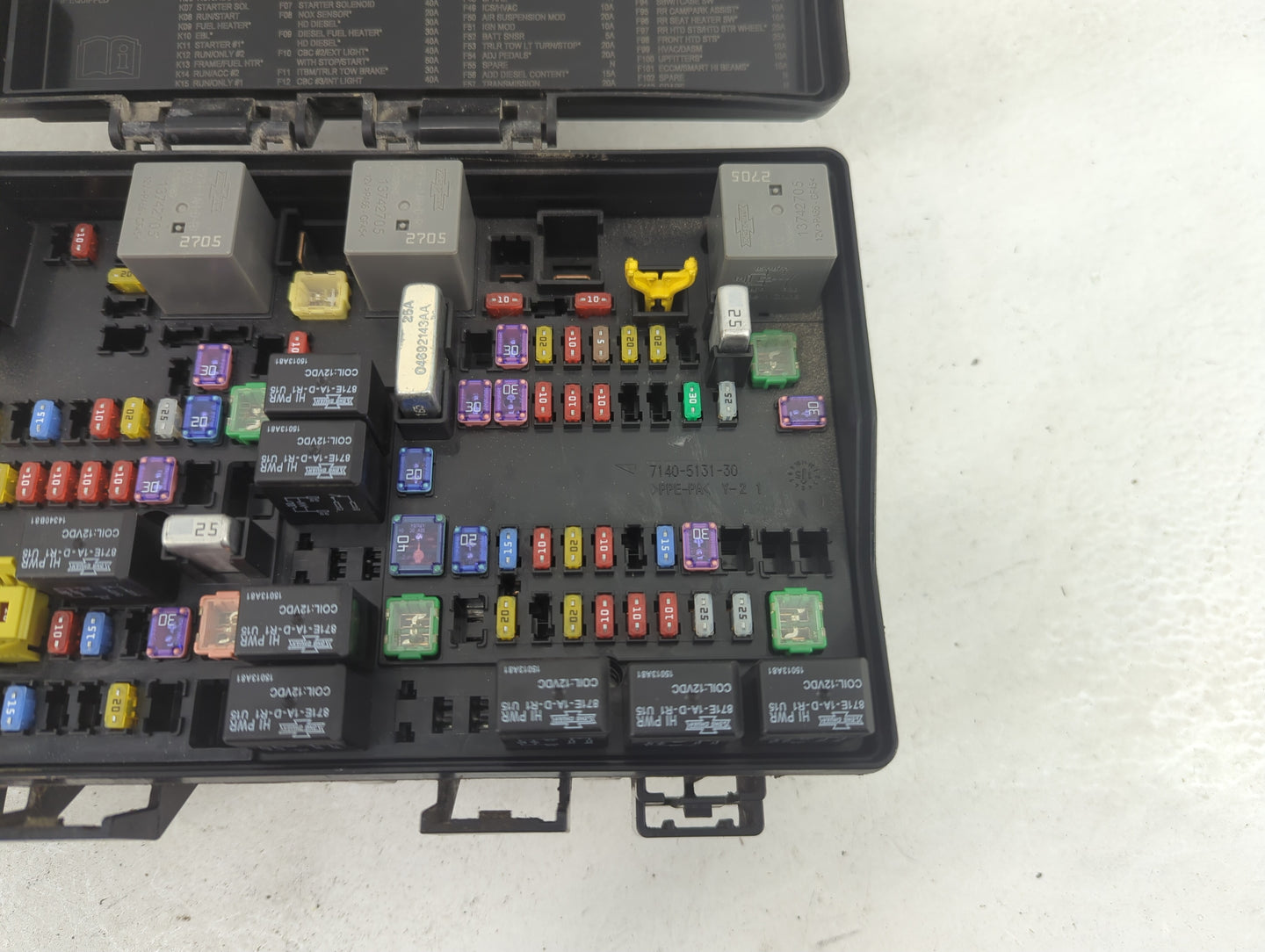 2016 Dodge Ram 1500 Fusebox Fuse Box Panel Relay Module P/N:7140-1980-30 Fits OEM Used Auto Parts - Oemusedautoparts1.com