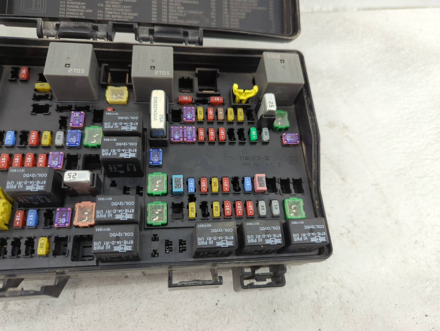 2016 Dodge Ram 1500 Fusebox Fuse Box Panel Relay Module P/N:P68258527AA Fits OEM Used Auto Parts - Oemusedautoparts1.com