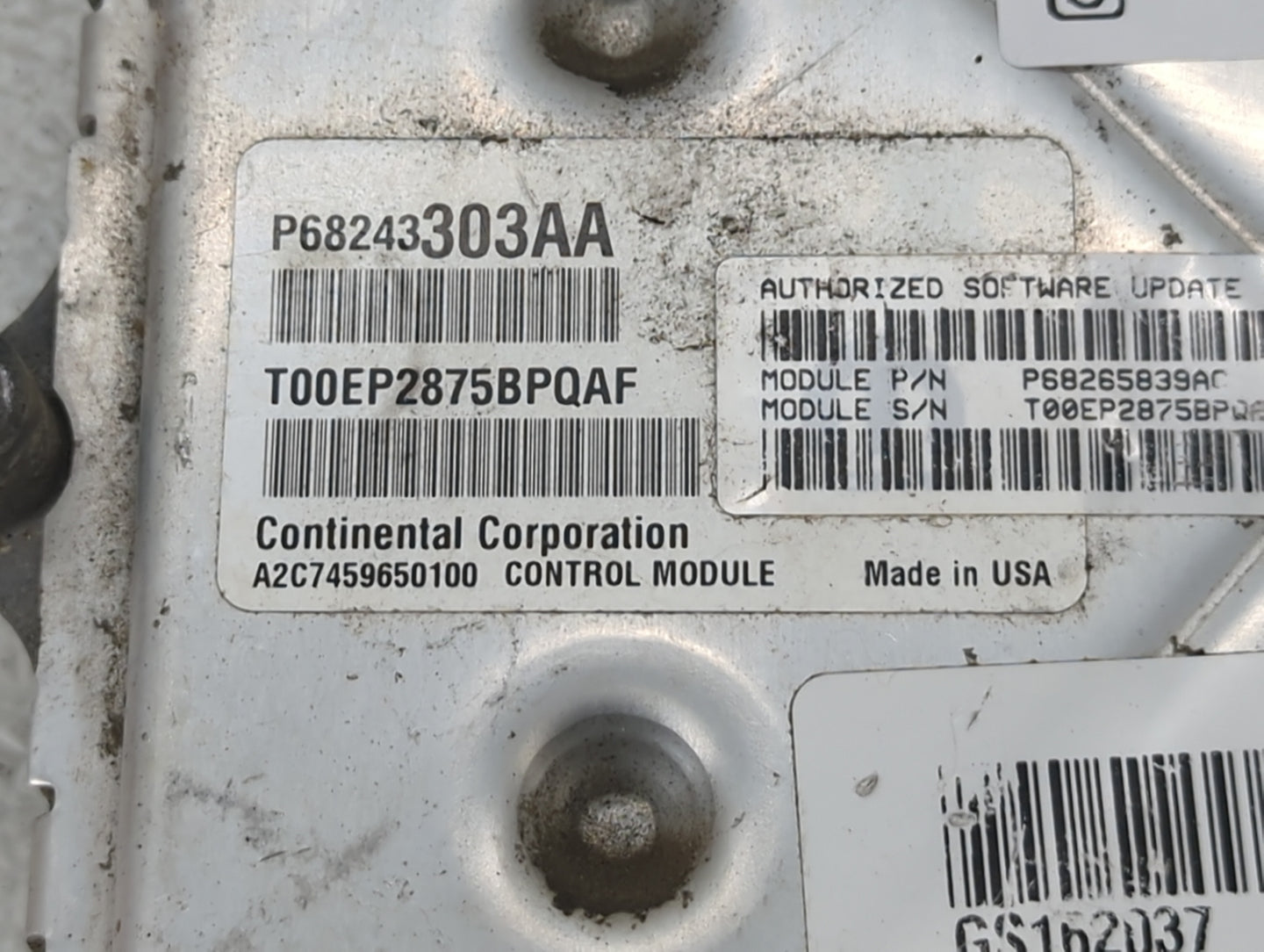 2016 Dodge Ram 1500 PCM Engine Control Computer ECU ECM PCU OEM P/N:P68243303AA Fits Fits 2017 2018 2019 2020 OEM Used Auto 
