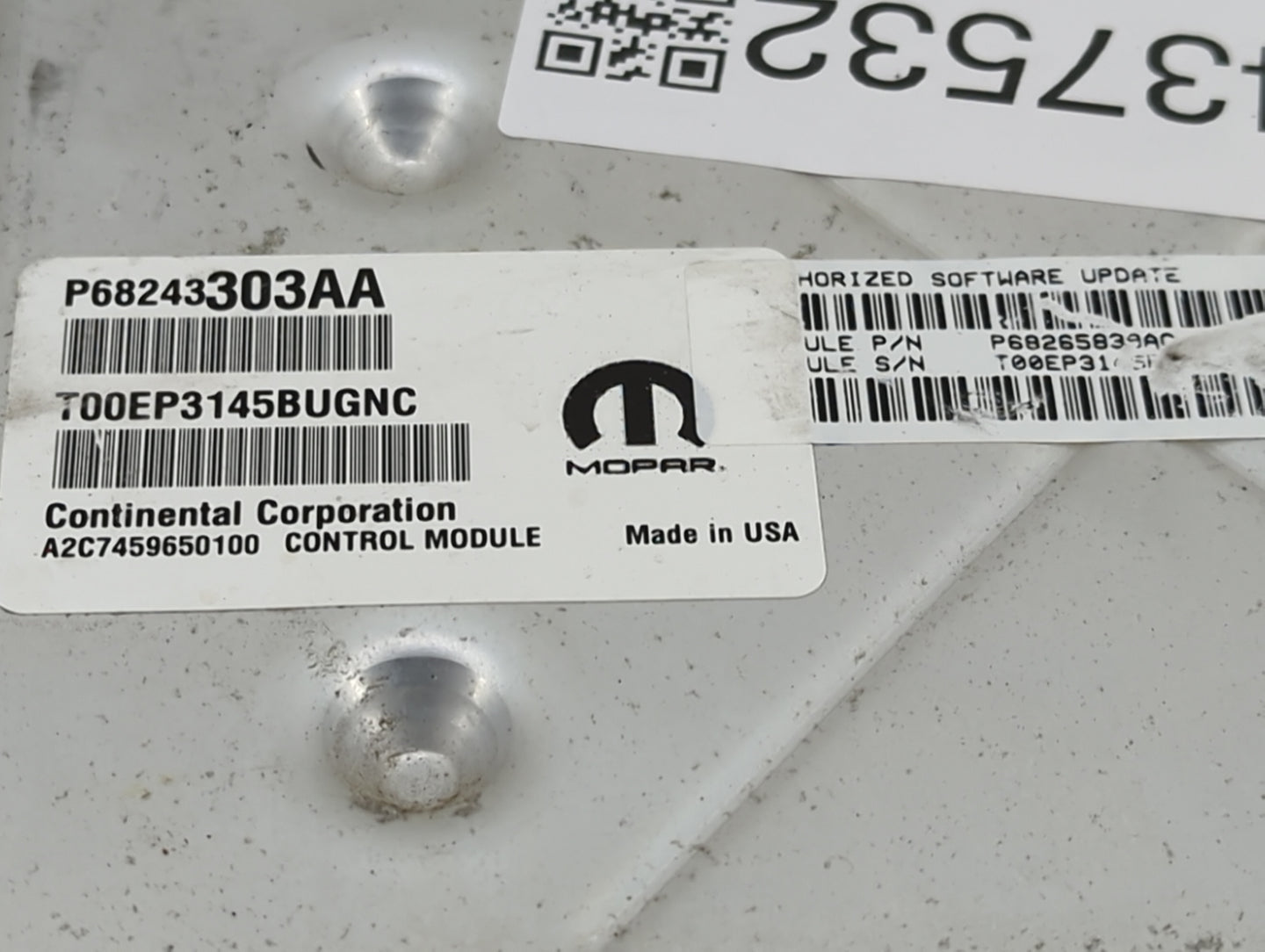 2016 Dodge Ram 1500 PCM Engine Control Computer ECU ECM PCU OEM P/N:P68243303AA T00EP3145BUGNC Fits Fits 2017 2018 2019 2020