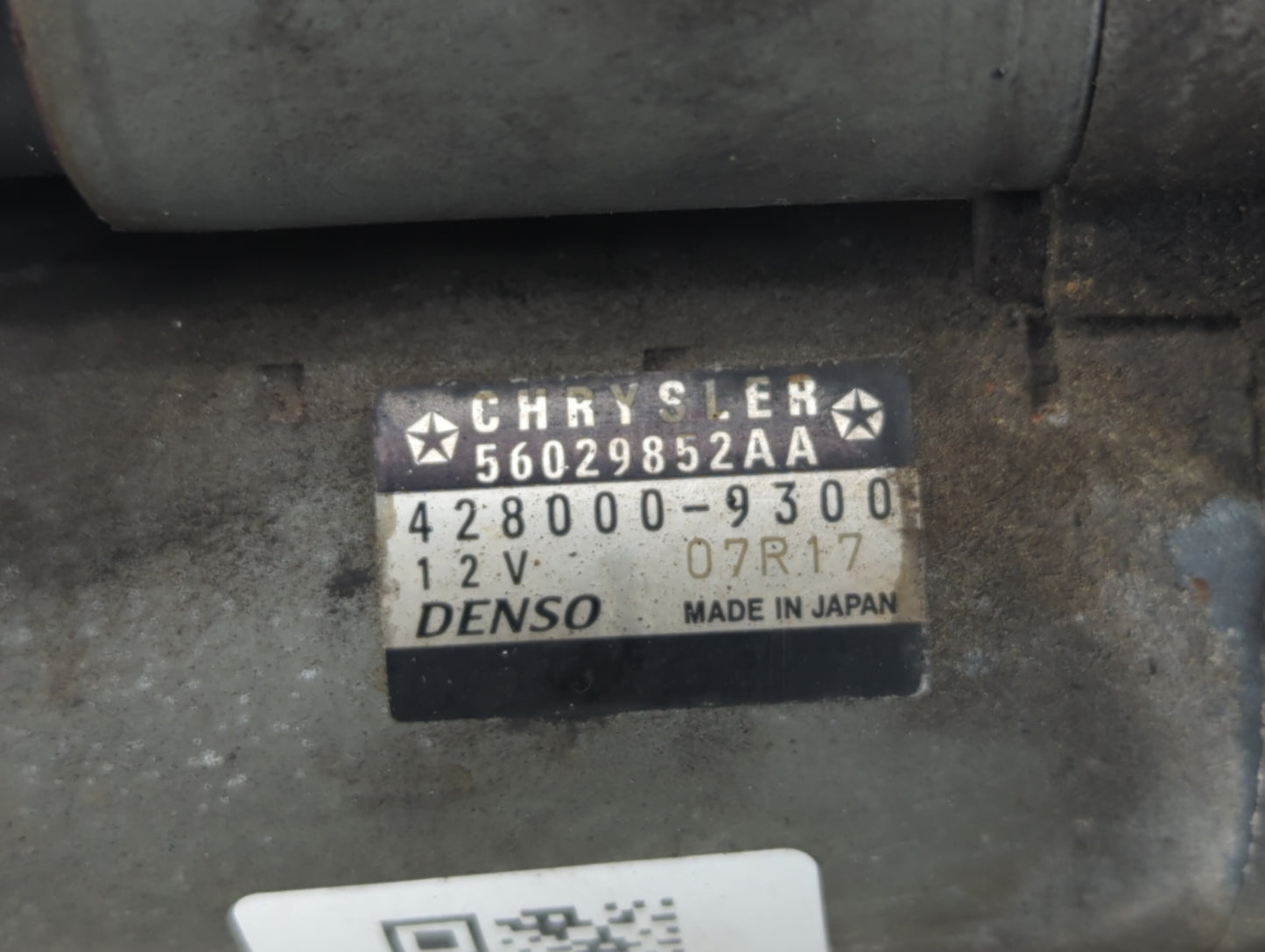 2016 Dodge Ram 1500 Car Starter Motor Solenoid OEM P/N:56029852AA Fits OEM Used Auto Parts - Oemusedautoparts1.com