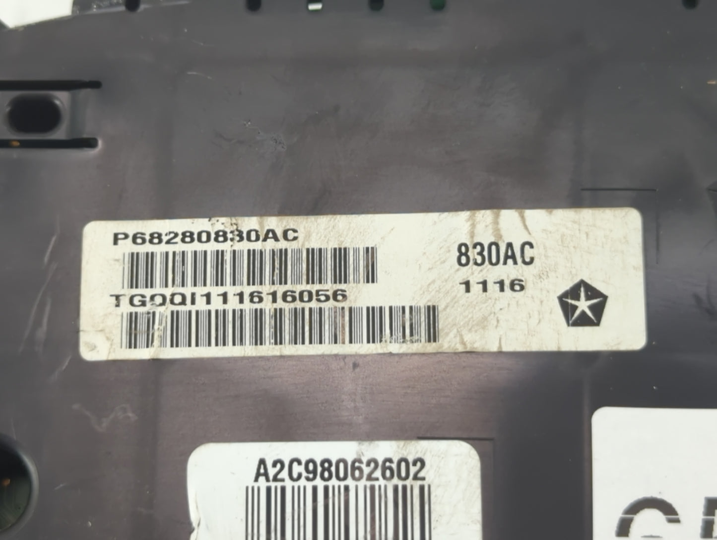 2016 Dodge Ram 1500 Instrument Cluster Speedometer Gauges P/N:P68280830AC Fits OEM Used Auto Parts - Oemusedautoparts1.com