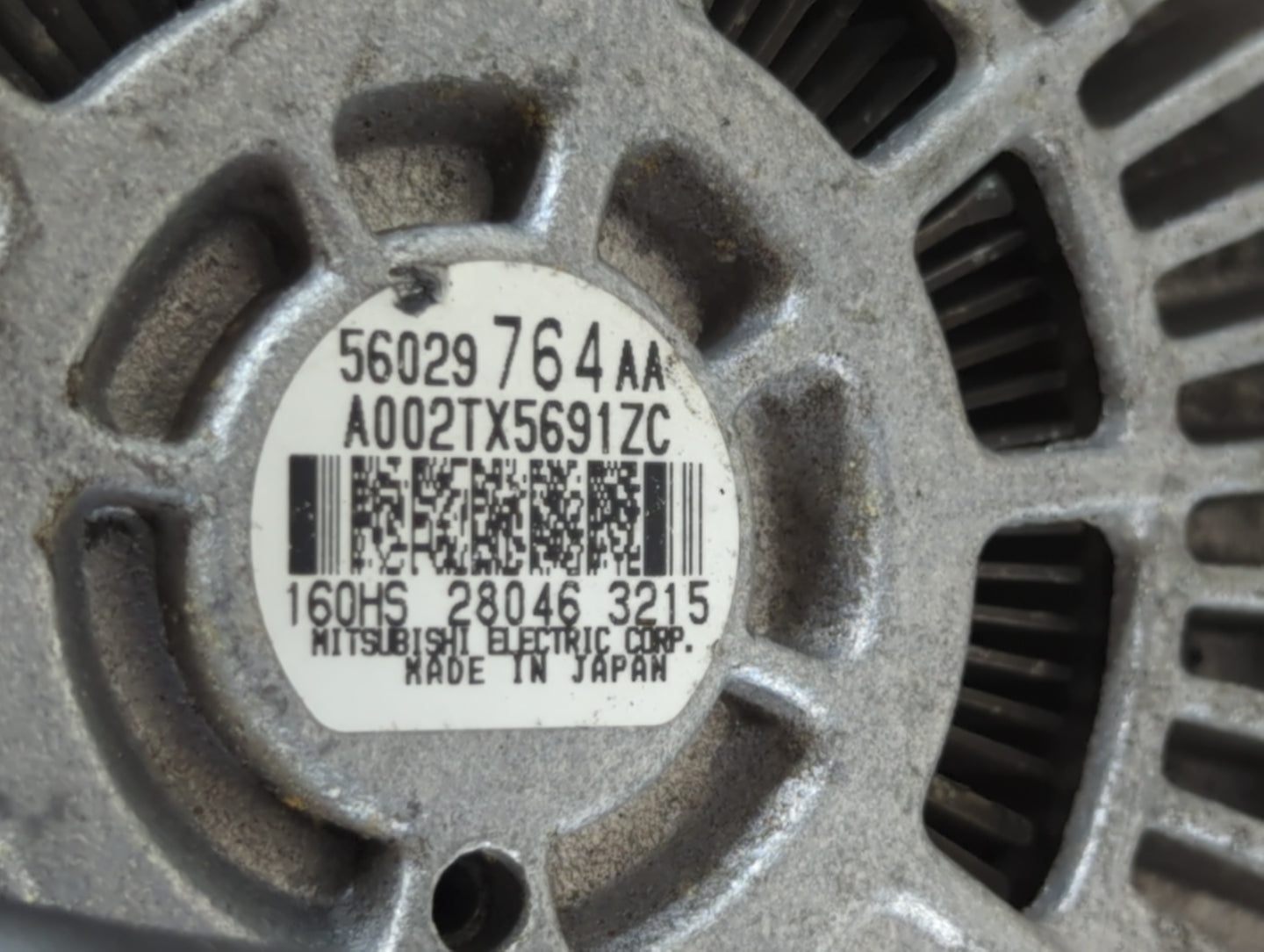 2016 Dodge Ram 1500 Alternator Replacement Generator Charging Assembly Engine OEM P/N:56029764AA Fits OEM Used Auto Parts - 