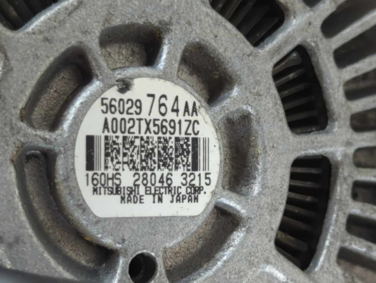 2016 Dodge Ram 1500 Alternator Replacement Generator Charging Assembly Engine OEM P/N:56029764AA Fits OEM Used Auto Parts - 