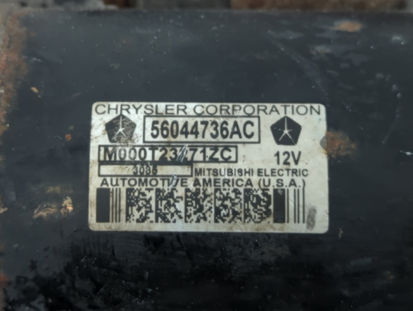 2016 Dodge Ram 1500 Car Starter Motor Solenoid OEM P/N:56044736AC Fits OEM Used Auto Parts - Oemusedautoparts1.com