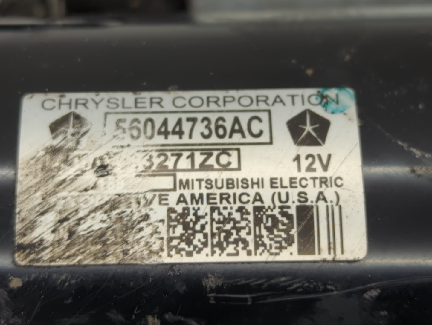 2016 Dodge Ram 1500 Car Starter Motor Solenoid OEM P/N:56044736AC Fits OEM Used Auto Parts - Oemusedautoparts1.com