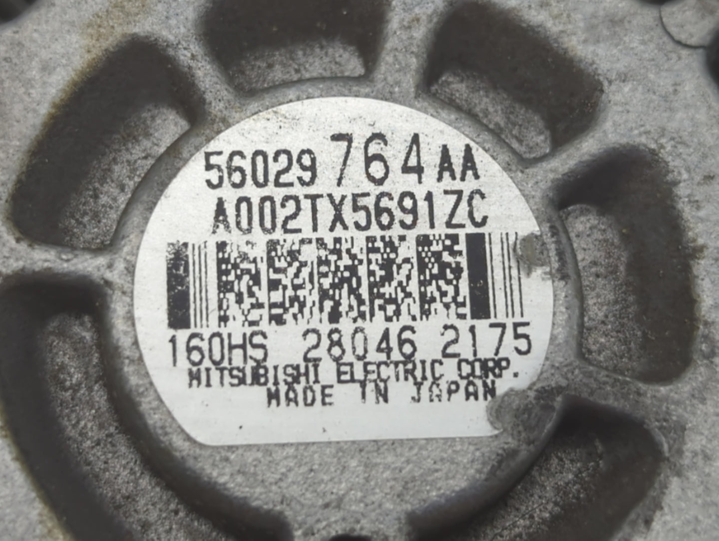 2016 Dodge Ram 1500 Alternator Replacement Generator Charging Assembly Engine OEM P/N:A002TX5691ZC 56029764AA Fits OEM Used 