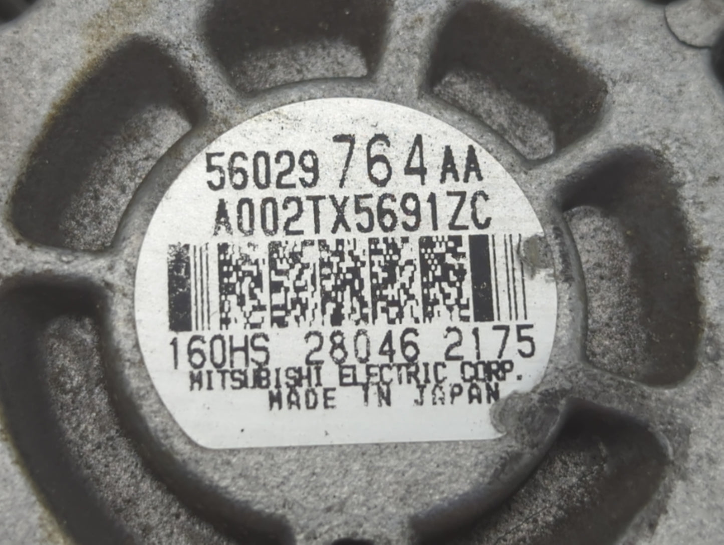 2016 Dodge Ram 1500 Alternator Replacement Generator Charging Assembly Engine OEM P/N:A002TX5691ZC 56029764AA Fits OEM Used 