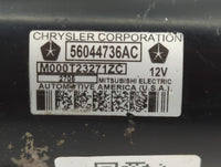 2016 Dodge Ram 1500 Car Starter Motor Solenoid OEM P/N:56044736AC M000T23271ZC Fits OEM Used Auto Parts - Oemusedautoparts1.