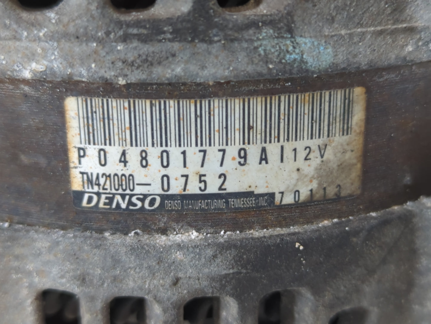 2016 Dodge Ram 1500 Alternator Replacement Generator Charging Assembly Engine OEM P/N:P04801779AI Fits OEM Used Auto Parts -