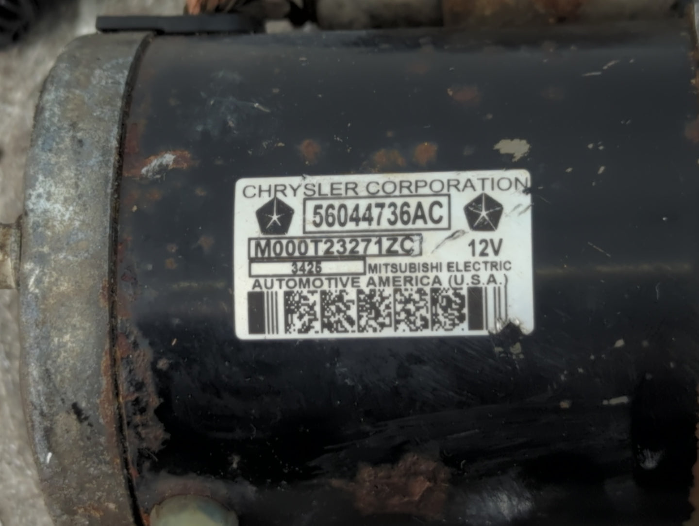 2016 Dodge Ram 1500 Car Starter Motor Solenoid OEM P/N:56044736AC Fits OEM Used Auto Parts - Oemusedautoparts1.com