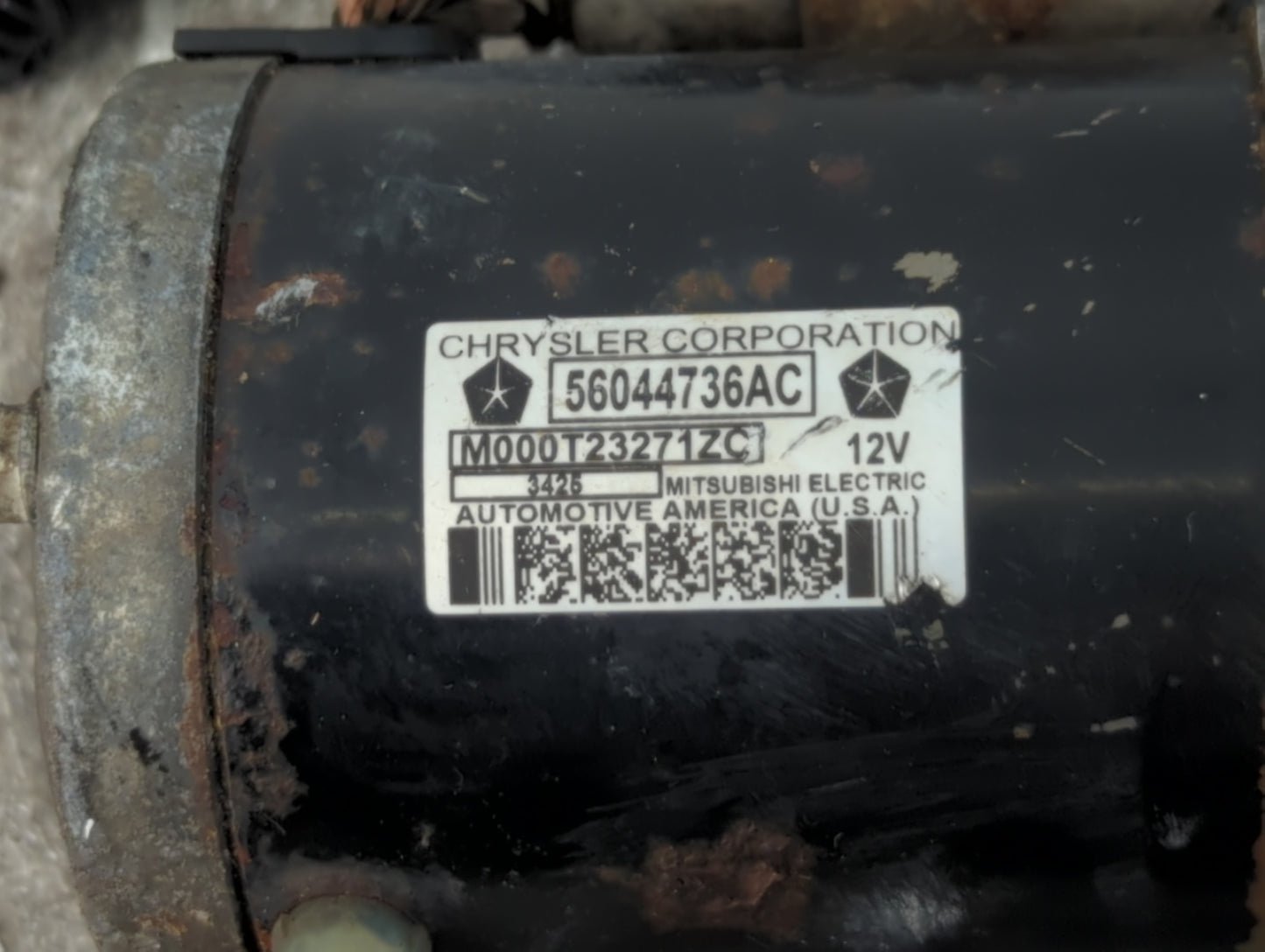 2016 Dodge Ram 1500 Car Starter Motor Solenoid OEM P/N:56044736AC Fits OEM Used Auto Parts - Oemusedautoparts1.com