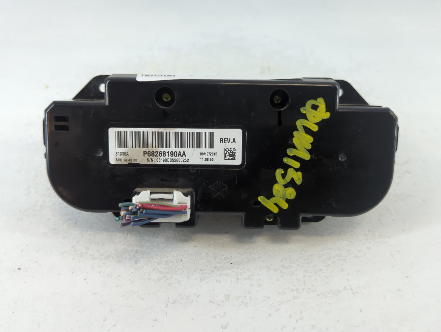 2016 Dodge Ram 1500 Climate Control Module Temperature AC/Heater Replacement P/N:P68268190AA Fits OEM Used Auto Parts - Oemu