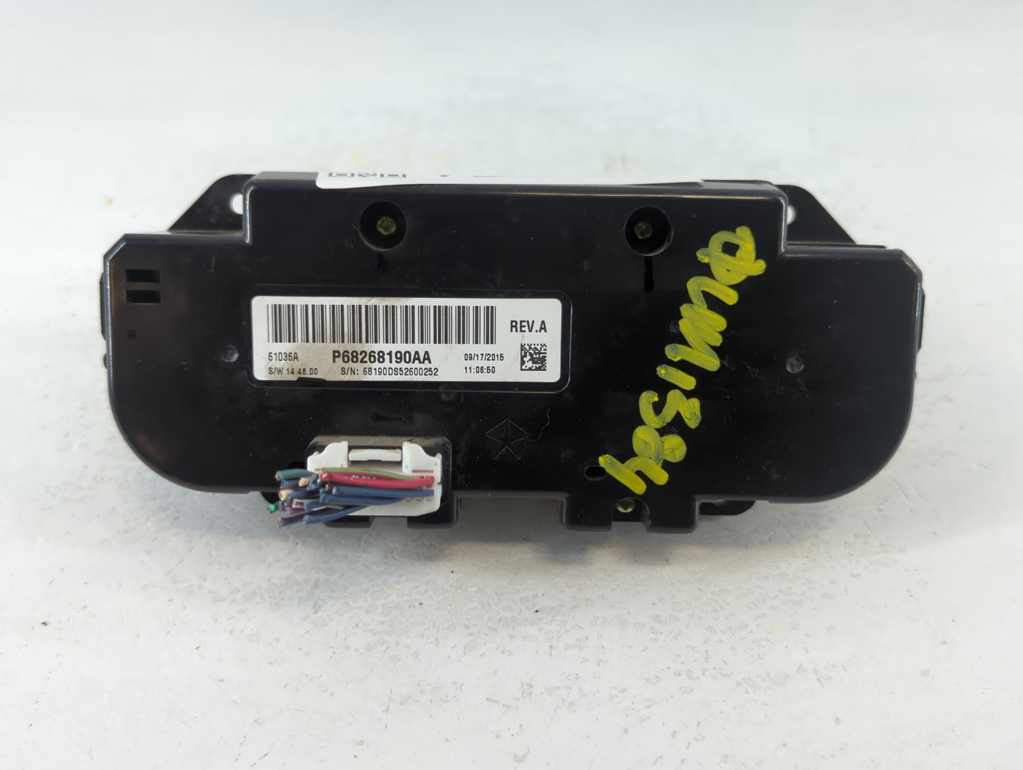 2016 Dodge Ram 1500 Climate Control Module Temperature AC/Heater Replacement P/N:P68268190AA Fits OEM Used Auto Parts - Oemu