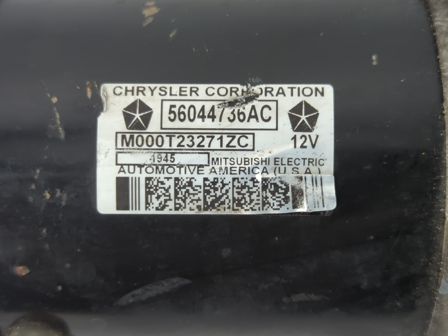 2016 Dodge Ram 2500 Car Starter Motor Solenoid OEM P/N:56044736AC Fits OEM Used Auto Parts - Oemusedautoparts1.com