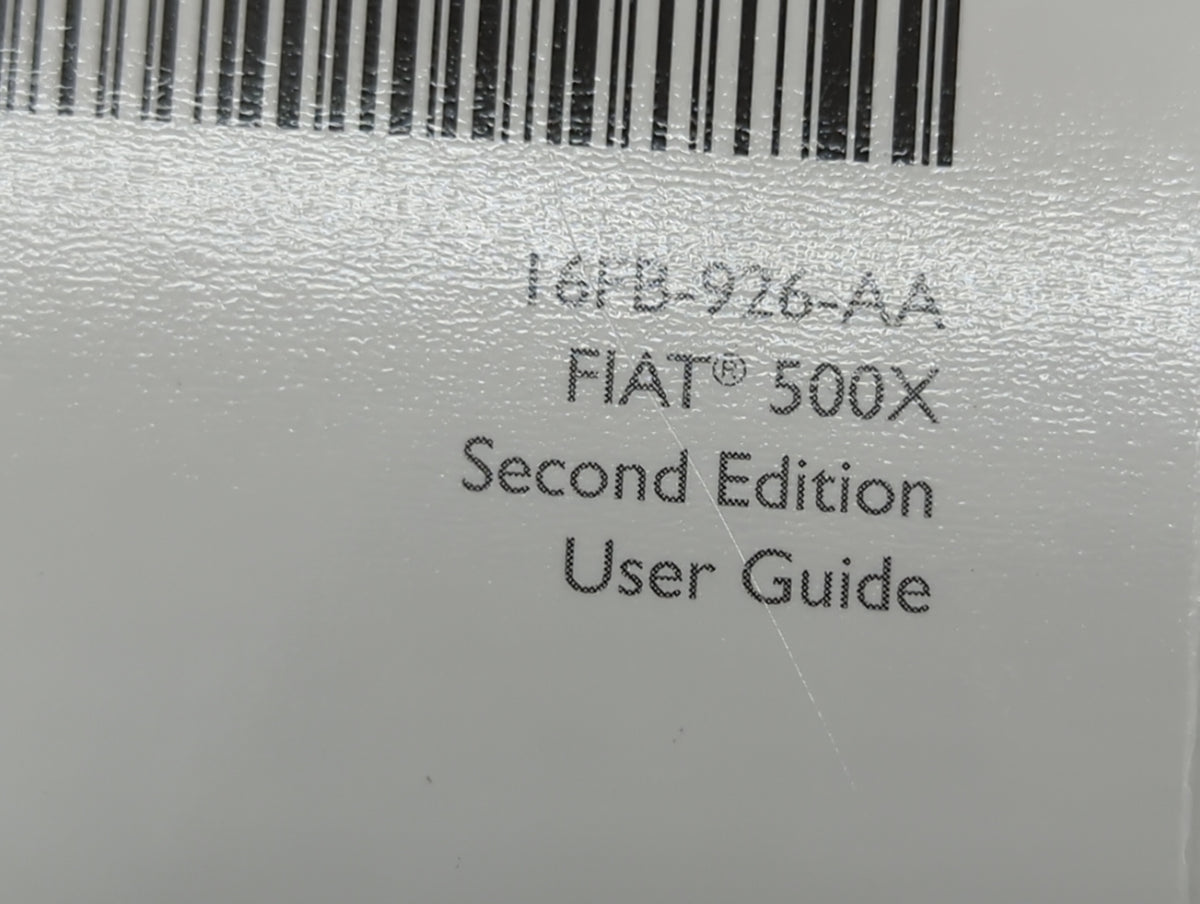 2016 Fiat 500x Owners Manual Book Guide P/N:16FB-926-AA OEM Used Auto Parts - Oemusedautoparts1.com