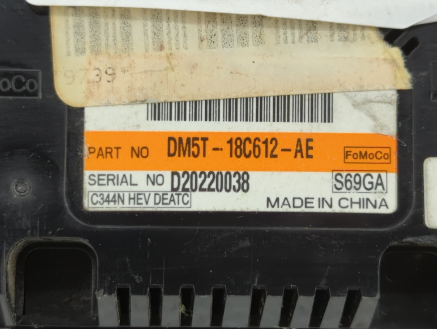 2013-2016 Ford C-Max Climate Control Module Temperature AC/Heater Replacement P/N:DM5T-18C612-AG DM5T-18C612-AJ Fits OEM Use