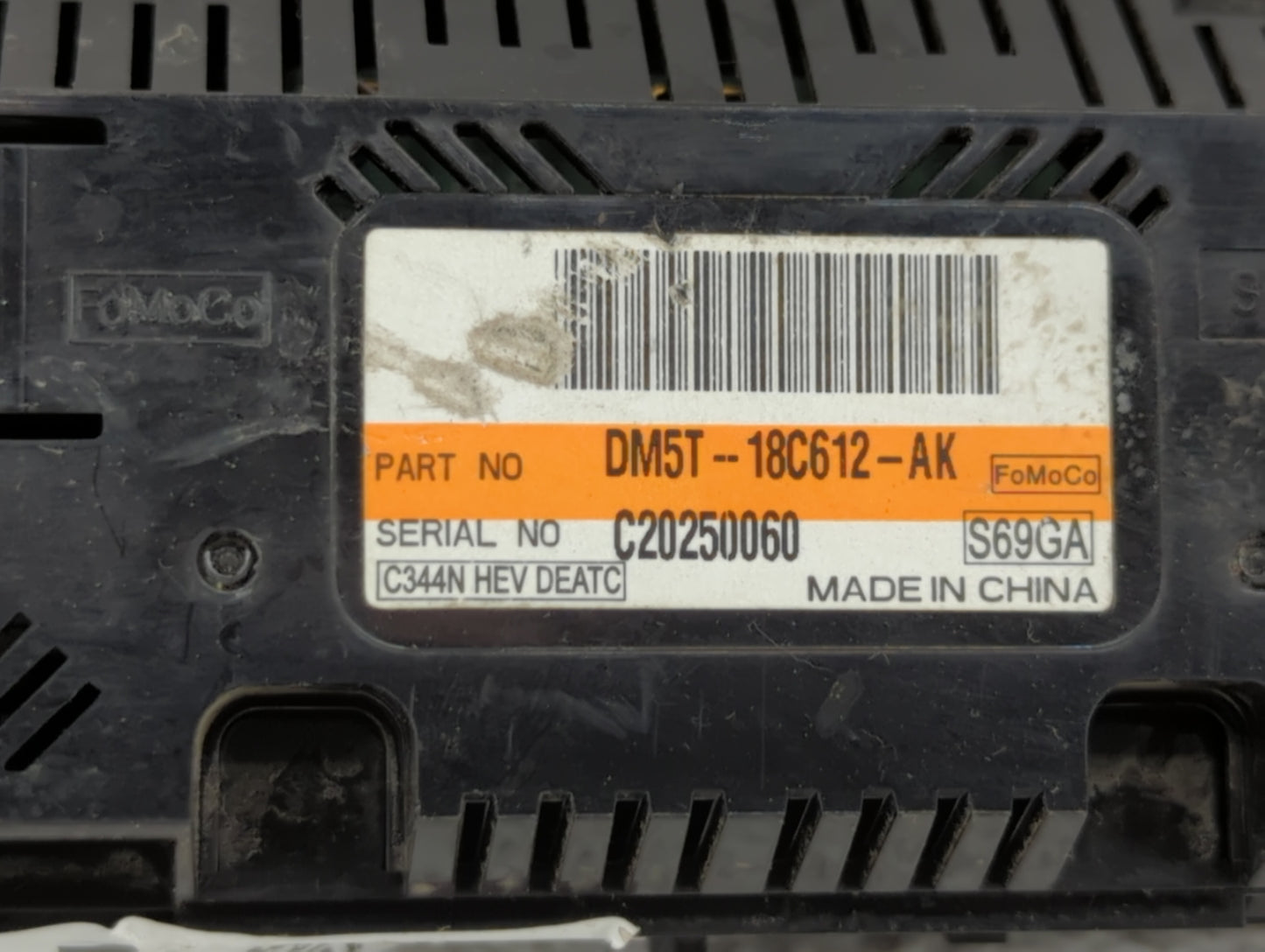 2013-2016 Ford C-Max Climate Control Module Temperature AC/Heater Replacement P/N:DM5T-18C612-AK DM5T-18C612-AG Fits OEM Use