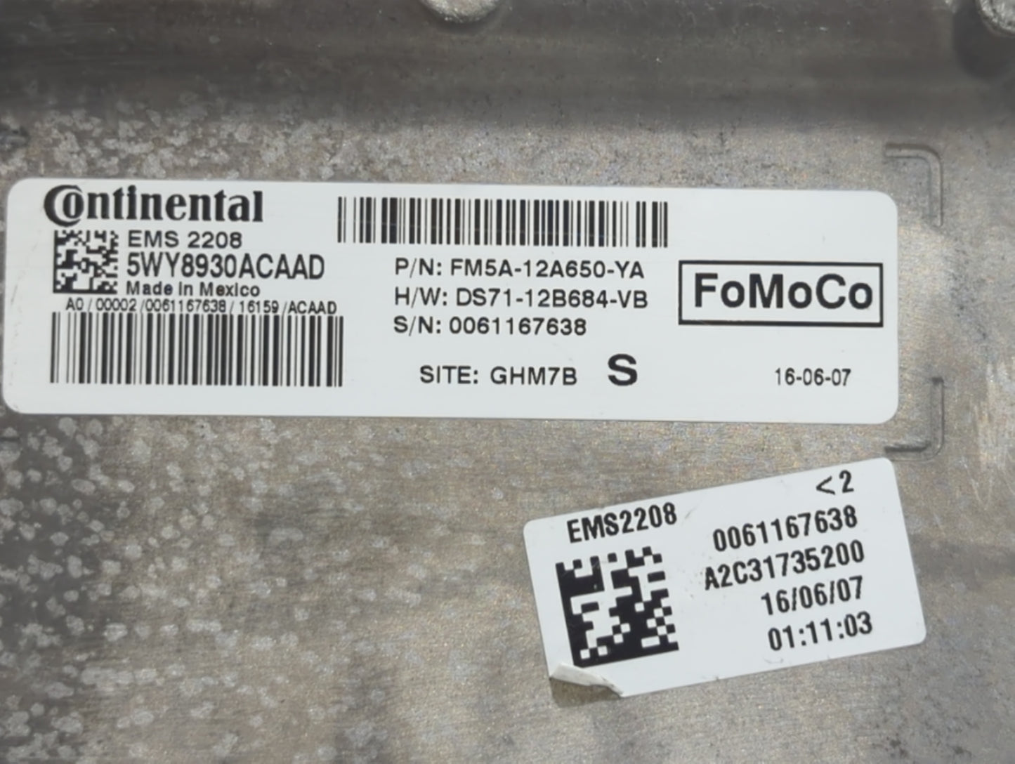 2014-2016 Ford C-Max PCM Engine Control Computer ECU ECM PCU OEM P/N:FM5A-12A650-YA Fits Fits 2014 2015 2016 OEM Used Auto P