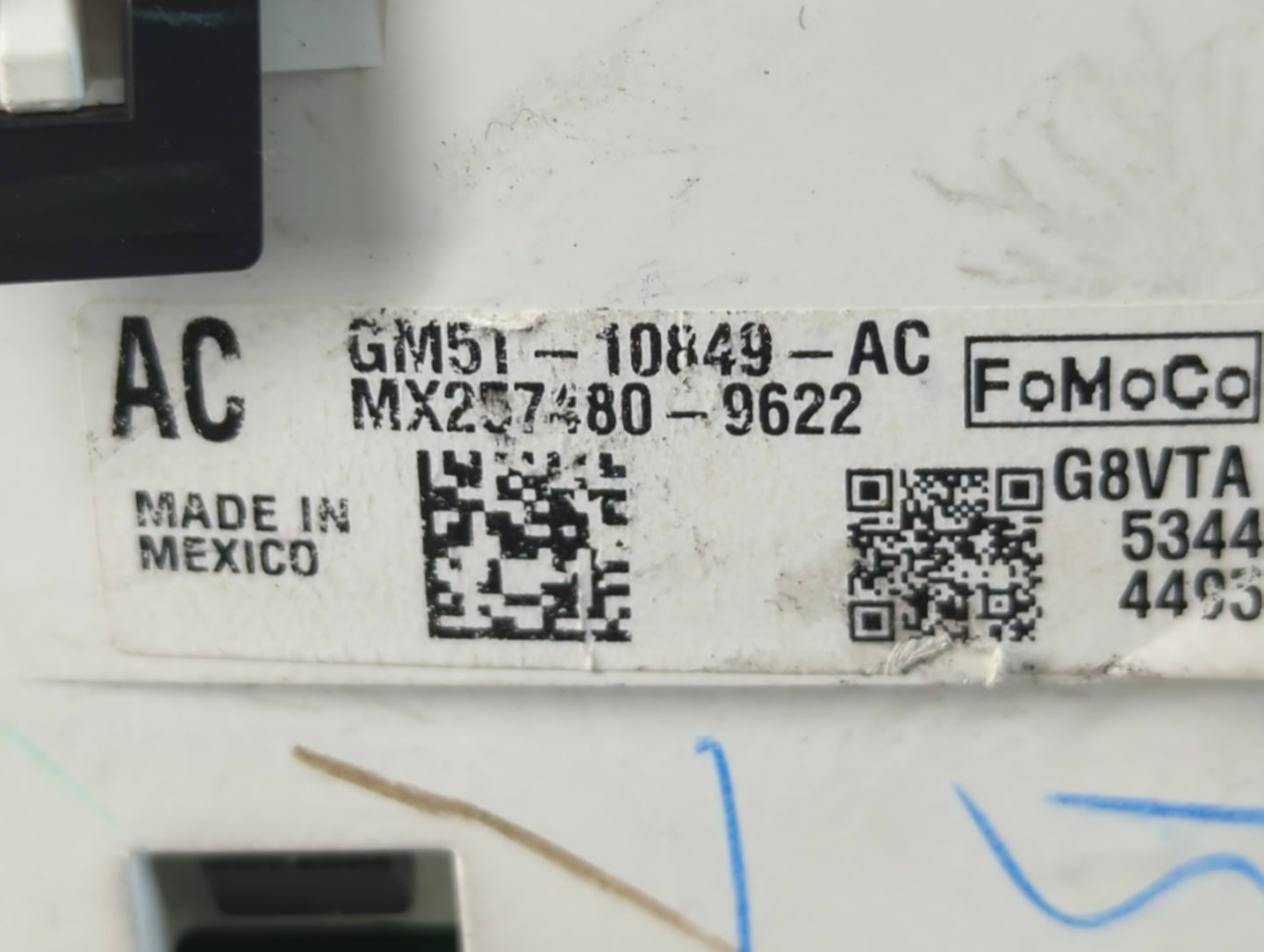 2016 Ford C-Max Instrument Cluster Speedometer Gauges P/N:GM51-10849-AC Fits OEM Used Auto Parts - Oemusedautoparts1.com