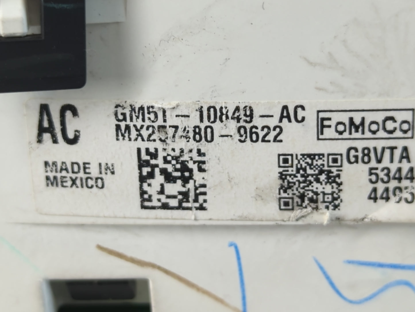 2016 Ford C-Max Instrument Cluster Speedometer Gauges P/N:GM51-10849-AC Fits OEM Used Auto Parts - Oemusedautoparts1.com