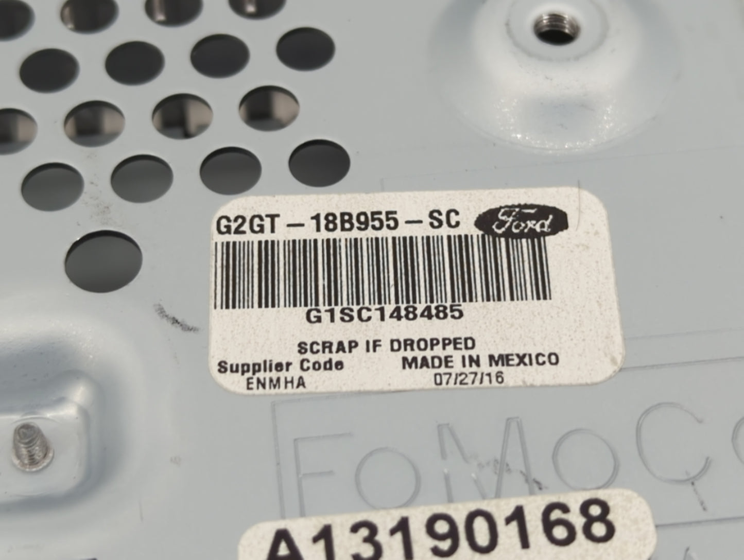 2016 Ford Edge Radio AM FM Cd Player Receiver Replacement P/N:G2GT-18B955-SC Fits Fits 2005 2006 2007 OEM Used Auto Parts - 