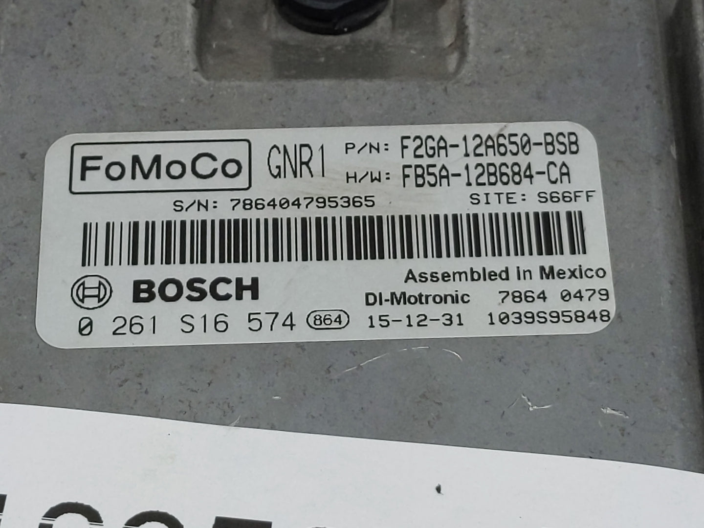 2015-2018 Ford Edge PCM Engine Control Computer ECU ECM PCU OEM P/N:F2GA-12A650-BSB 0 261 S16 574 Fits OEM Used Auto Parts -