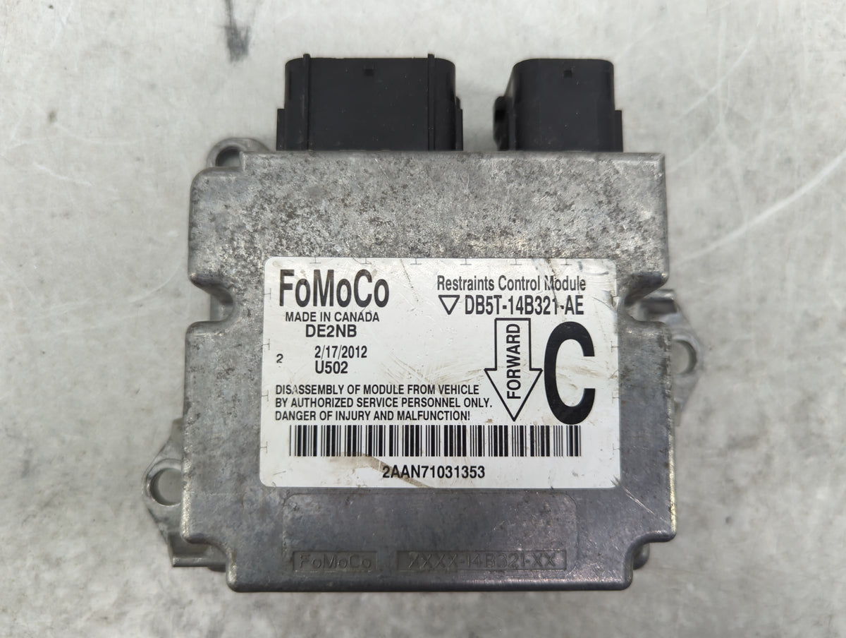 2016 Ford Edge Safety Restraint Srs Airbag Control Module Db5t-14b321-ae - Oemusedautoparts1.com