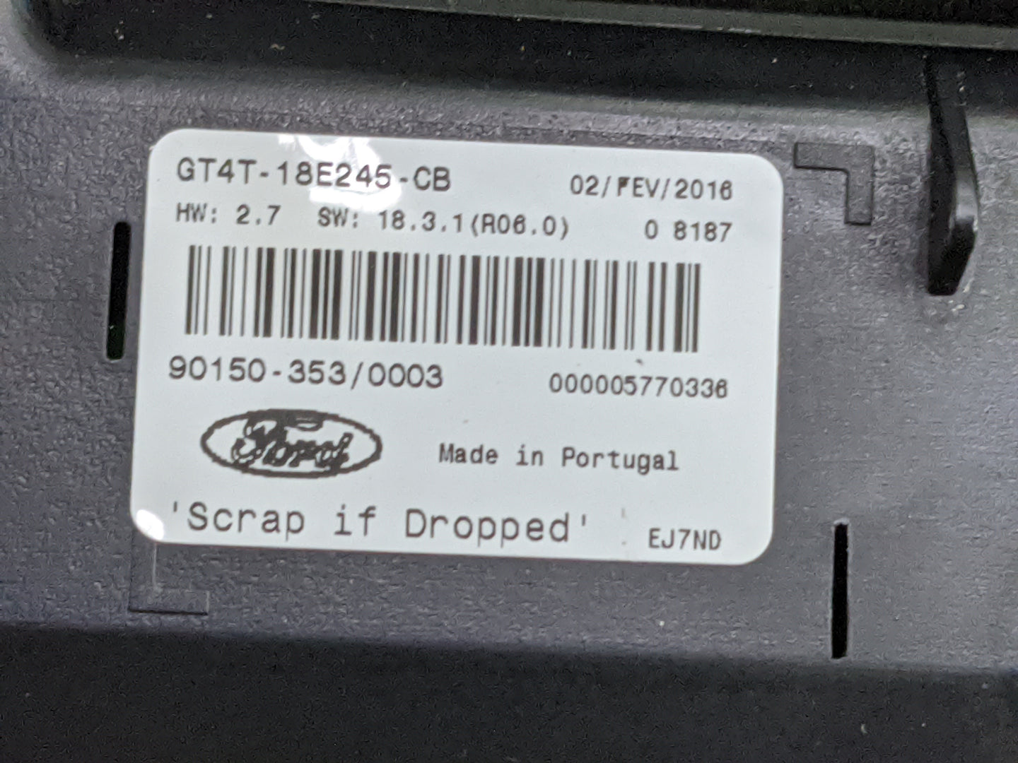 2016 Ford Edge Climate Control Module Temperature AC/Heater Replacement P/N:GT4T-18E245-CB 90150-353/0003 Fits OEM Used Auto