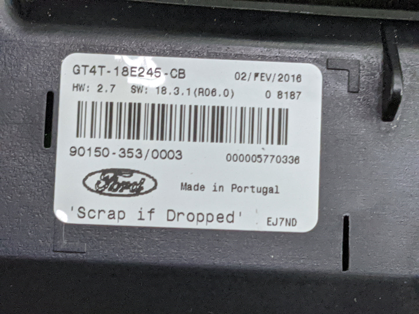 2016 Ford Edge Climate Control Module Temperature AC/Heater Replacement P/N:GT4T-18E245-CB 90150-353/0003 Fits OEM Used Auto