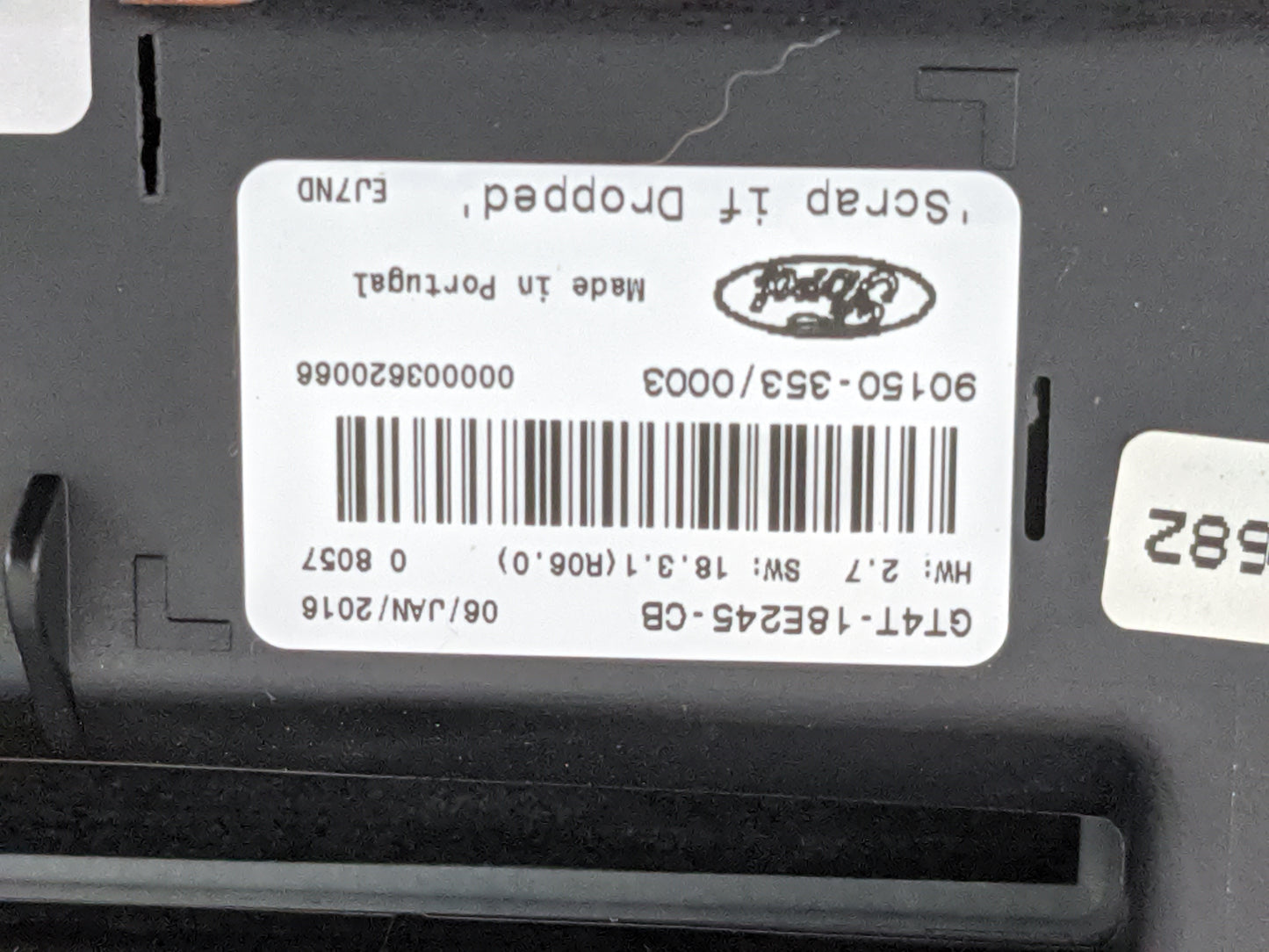 2016-2016 Ford Edge Radio Control Panel Black - Oemusedautoparts1.com