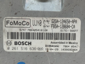 2015-2018 Ford Edge PCM Engine Control Computer ECU ECM PCU OEM P/N:FB5A-12B684-CA G2GA-12A650-APA Fits OEM Used Auto Parts